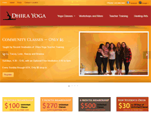 Tablet Screenshot of dhirayogacenter.com